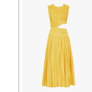 Aje Yellow Midi Dress